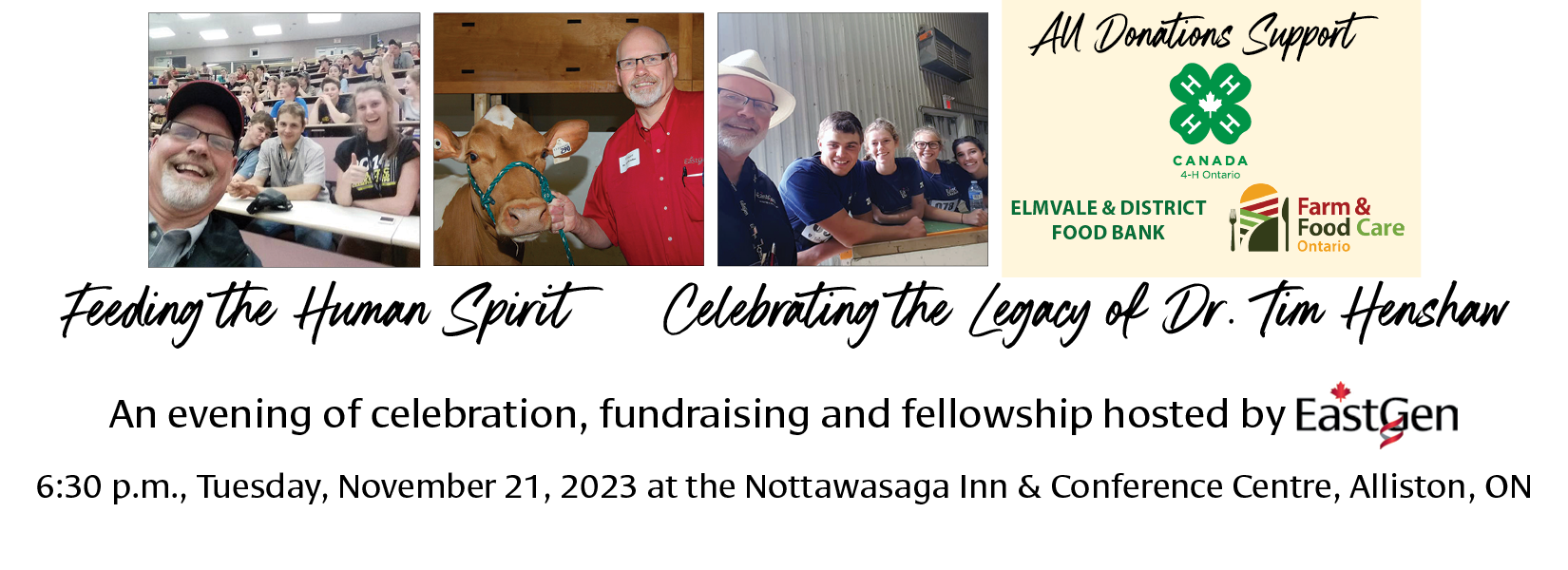 Auction Page - Feeding the Human Spirit - Celebrating the Legacy of Dr. Tim Henshaw - Presented by EastGen