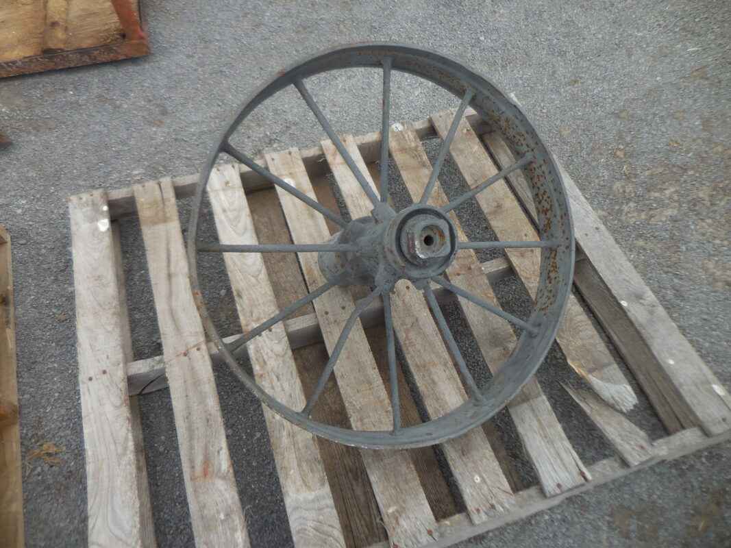 Antique 28" steel wheel
