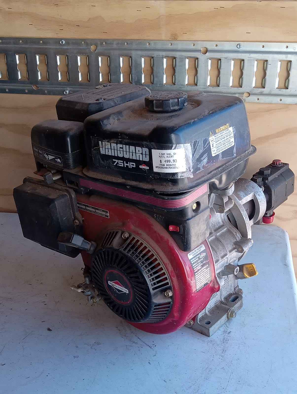 Vanguard motor with hyd pump