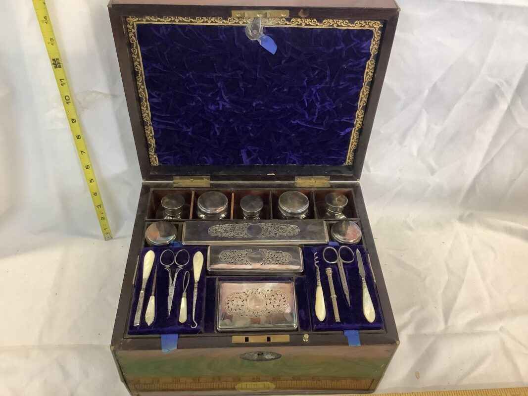Antique Victorian Ladies Vanity Travelling Box
